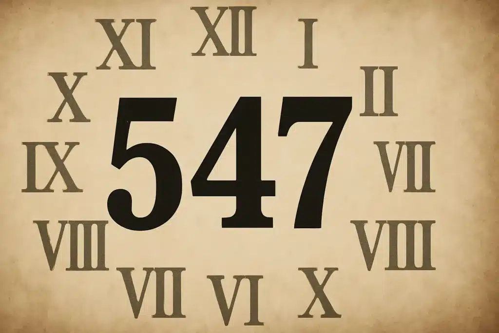 Hogyan írjuk római számmal az 547-et?
