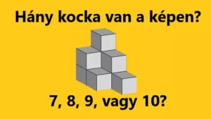 Trükkös kvíz: Hány darab kockát látsz a képen?