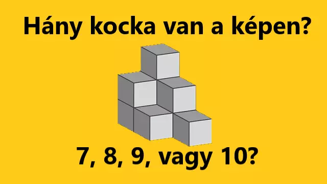 Trükkös kvíz: Hány darab kockát látsz a képen?