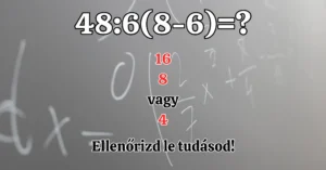 Napi matek kvíz: A feladat egyszerű, számold ki helyesen a feladatot!