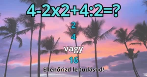 Napi trükkös matek kihívás: rájössz, mi a helyes megoldás?