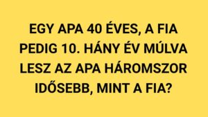 Napi szöveges feladat: 10 másodperced van megoldani, menni fog?