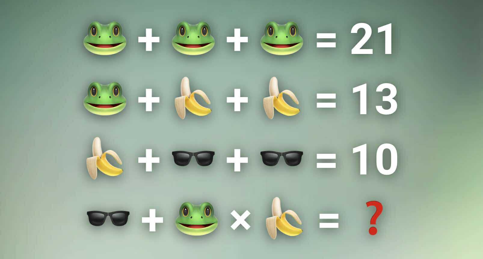 Képes napi matek feladat, itt a béka-banán kombó