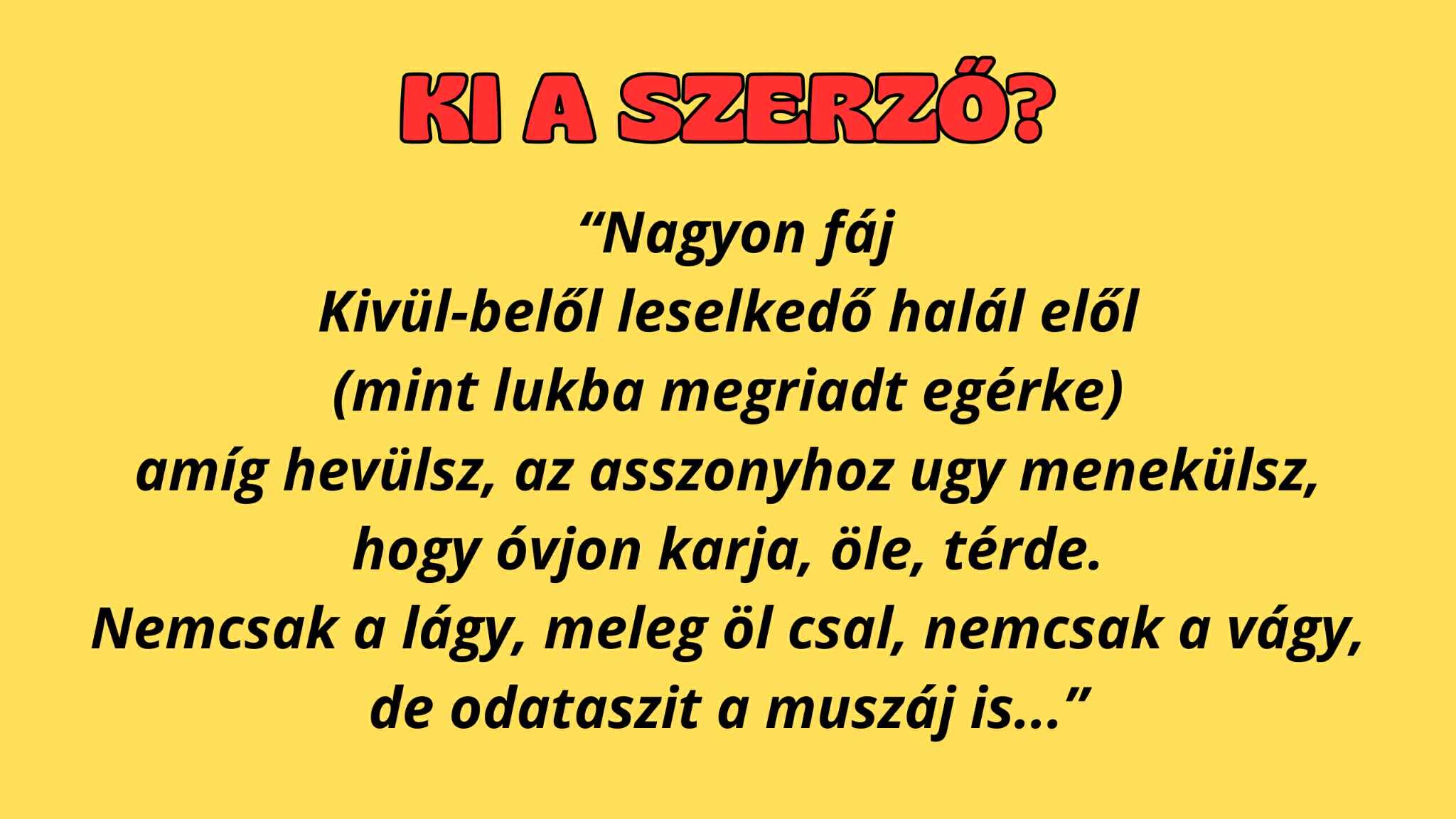 Irodalom kvíz: Ki írta ezt a szomorú verset?