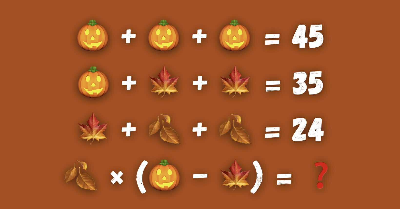 Egy kis halloween, néhány tök, őszi levelek - Már csak a megoldás hiányzik! Menni fog ez a matek kvíz?