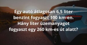 Napi autós kvíz: Hány litert fogyaszt az autó?