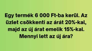 Napi szöveges feladat: Mi a jó megoldás?