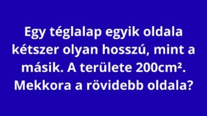 Napi szöveges matek feladat: 8 másodperced van megoldani!