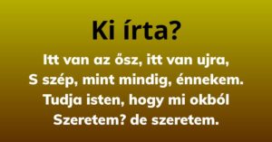 Napi irodalom kvíz: Ki írta ezt a szép őszi verset?