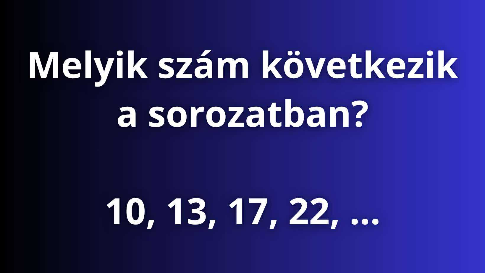 Melyik szám következik a sorozatban?