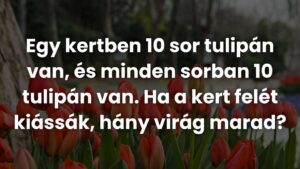 Tulipános szöveges feladat! Hány virág marad?