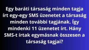 Napi szöveges feladat! Hány db SMS-t írtak?