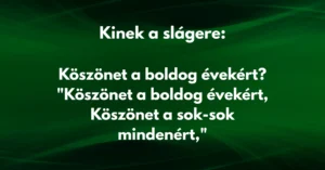 Retró feladvány: Kinek a slágeréből idéztünk? Ha nem múltál el 50 éves, ne is tippelj!