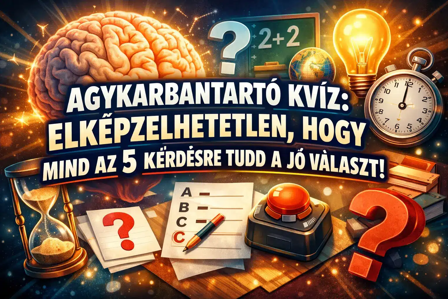 Agykarbantartó kvíz: Elképzelhetetlen, hogy mind az 5 kérdésre tudd a jó választ!