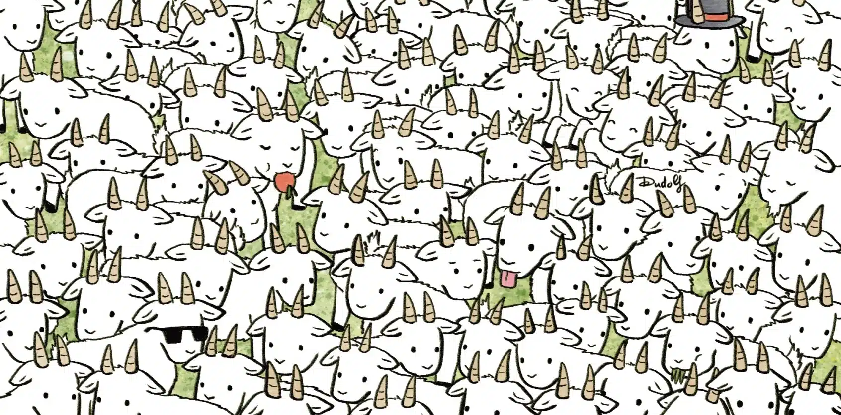 Villám IQ-teszt: megtalálja a kecskék között a bárányt 10 másodpercen belül?