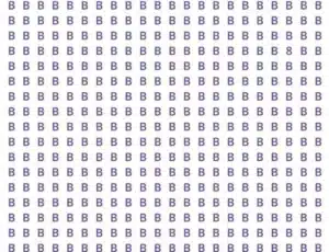 Optikai illúzió: Mindössze 8 másodperc alatt sikerül megtalálni a kakukktojást a sok B betű között?