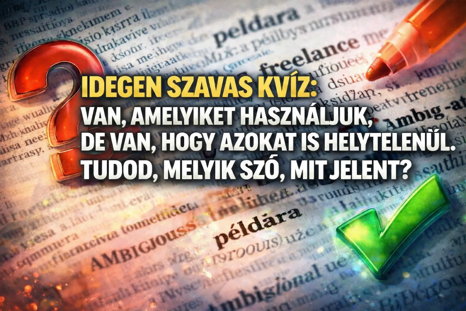 Idegen szavas kvíz: Van, amelyiket használjuk, de van, hogy azokat is helytelenül. Tudod, melyik szó, mit jelent?