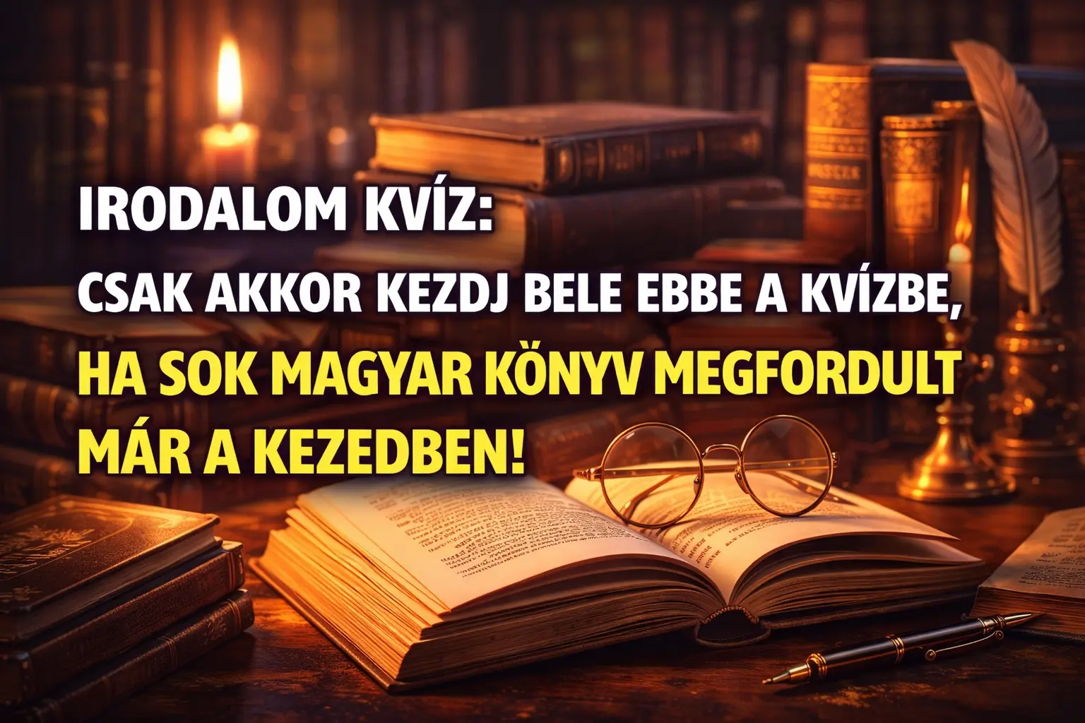 Irodalom kvíz: Csak akkor kezdj bele ebbe a kvízbe, ha sok magyar könyv megfordult már a kezedben!